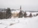 Pohled na kostel v zimě